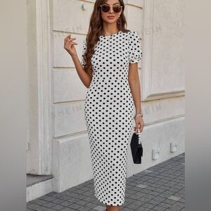 Classic Polka Dot Printed Dress